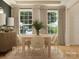 Elegant dining room with a wooden table, modern chairs, and stylish decor at 1512 Croydon St, Indian Land, SC 29707