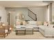 Spacious living room featuring a comfortable sectional, neutral colors, and stylish decor at 1512 Croydon St, Indian Land, SC 29707