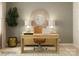 Stylish office with a modern desk, comfortable chair, and decorative mirror and lamps at 1512 Croydon St, Indian Land, SC 29707