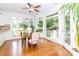 Bright breakfast nook with large windows and views of the backyard at 1700 White Pond Ln, Waxhaw, NC 28173