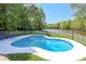 Backyard view of the in-ground pool with a lake view at 1700 White Pond Ln, Waxhaw, NC 28173