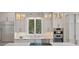 Modern kitchen featuring white cabinets, stainless steel appliances, marble countertops, and natural lighting at 1717 Brawley School Rd, Mooresville, NC 28117