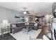 Open living room features modern furnishings, stylish decor, and natural light at 18832 Nautical Dr # 41, Cornelius, NC 28031