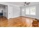 Bright and open living room with hardwood flooring and ample natural light at 2302 Jordi Way, Charlotte, NC 28213