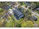 Aerial view of modern townhomes surrounded by lush greenery at 3449 Byrnes St, Charlotte, NC 28205