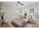 Cozy bedroom featuring a ceiling fan, natural light, and tasteful decor, creating a relaxing and inviting atmosphere at 522 Waco Rd, Kings Mountain, NC 28086