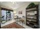 Cozy dining area with neutral walls, a ceiling fan and natural light at 5404 Dunedin Ln, Charlotte, NC 28270