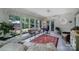 Inviting sunroom with views of the backyard, lots of windows and comfortable seating at 5404 Dunedin Ln, Charlotte, NC 28270