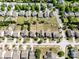 Aerial view of a suburban neighborhood showcasing well-spaced houses, verdant lawns, and tidy streets at 79411 Ridgehaven Rd, Indian Land, SC 29720