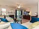 Inviting living room with a fireplace, comfortable seating, and sliding doors to the outdoor patio at 9305 Four Mile Creek Rd, Charlotte, NC 28277