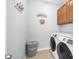 Efficient laundry room with a front-load washer, dryer and storage at 1103 Hillcrest Ridge Dr, Salisbury, NC 28146