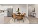 Dining area with stainless steel appliances and modern cabinetry at 1706 30Th Avenue Ne Ct, Hickory, NC 28601