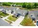 Stunning aerial view of the homes showcasing the landscaping and neighborhood at 18721 Dumbarton Oaks Dr, Cornelius, NC 28031