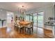 Charming dining room with hardwood floors and sliding doors to a screened porch at 2058 Manila Bay Ln, Fort Mill, SC 29708