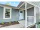 Charming home entrance with a blue door and white trim at 3612 Cobbleridge Dr, Charlotte, NC 28215