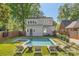 Private backyard features an in-ground pool, patio area, and lush landscaping at 3709 Commonwealth Ave, Charlotte, NC 28205
