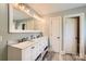Bathroom boasting a marble countertop, double vanity, and ample storage at 3709 Commonwealth Ave, Charlotte, NC 28205
