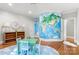 Charming playroom with light gray walls, a world map mural, and hardwood floors at 3819 Gleneagles Rd, Charlotte, NC 28210
