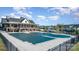 Large community pool is covered for the off season at 5043 Antebellum Dr, Iron Station, NC 28080