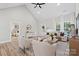 Cozy living room with vaulted ceilings and a neutral color palette at 528 Waco Rd, Kings Mountain, NC 28086