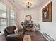 Cozy sitting room featuring a leather recliner, stylish decor, and ample natural light at 6433 Raffia Rd, Charlotte, NC 28277