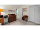 This bedroom offers functional furnishings and an adjacent closet for storage and organization at 705 Normandy Rd, Mooresville, NC 28117