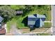 Aerial view of a charming gray home with a gray roof and lush green lawn at 71 14Th Se St, Hickory, NC 28602