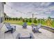 Backyard patio with an outdoor seating area and a fenced in yard at 7157 Sumters Camp Trl, Indian Land, SC 29707
