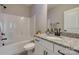 Bathroom with a granite counter, black fixtures, a shower and toilet at 7157 Sumters Camp Trl, Indian Land, SC 29707