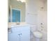 This bathroom offers a sleek vanity with solid surface countertop and a shower-tub combination at 7185 Chamberlain Dr, Harrisburg, NC 28075