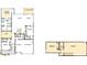 Detailed floor plan of a residential property with dimensions and room layouts at 7185 Chamberlain Dr, Harrisburg, NC 28075