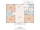 Detailed floor plan showcasing the layout of a 1269 sq ft home with bedrooms, bathrooms, and living spaces at 833 Generation Ln, Clover, SC 29710