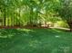 Expansive lawn surrounded by mature trees, offering a serene and private outdoor space for relaxation or recreation at 9101 Oak Bluff Ct, Marvin, NC 28173