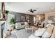 Cozy living room featuring a fireplace, wainscoting, and comfortable seating area at Tbd Boomer Ct # 5, Statesville, NC 28677