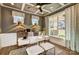 Well-lit office with a large window, coffered ceiling, and built-in shelving at Tbd Boomer Ct # 5, Statesville, NC 28677