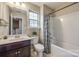 Bathroom featuring modern fixtures, including a sink, toilet, and shower-tub combination at 1226 Clingman Dr, Fort Mill, SC 29715