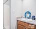 Cozy bathroom featuring a stylish mirror and updated vanity at 1745 Matheson Ave, Charlotte, NC 28205