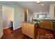 Well-equipped kitchen with island, stainless steel appliances and hardwood floors at 1745 Matheson Ave, Charlotte, NC 28205