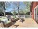 Inviting outdoor patio area, with comfortable seating, perfect for relaxing and entertaining at 200 Port Royal Dr, Matthews, NC 28105
