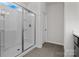 Glass-enclosed shower featuring modern fixtures and tiled flooring at 2231 Catawba Trace Dr, Catawba, NC 28609