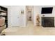 Hallway in the finished basement with carpeting and neutral paint leads to a entertainment area at 2410 Dr Carver Rd, Charlotte, NC 28208