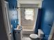 Cozy bathroom featuring blue walls and a shower at 2607 Lowell Rd, Gastonia, NC 28054