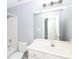 Bathroom with vanity, large mirror, and a shower-tub combo at 3010 Lakewood Edge Dr, Charlotte, NC 28269