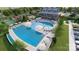 Aerial image showcasing the community's pool, clubhouse, and nearby tennis courts for recreation at 4222 Skyboat Cir, Fort Mill, SC 29715