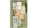 Detailed floor plan showing layout with kitchen, bedrooms, living room, courtyard, and garage at 4825 Reason Ct # 73, Harrisburg, NC 28075