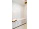 Modern shower with marble-style tile, gold hardware and showerhead, and built-in bench at 4825 Reason Ct # 73, Harrisburg, NC 28075