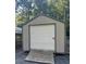 Durable storage shed with large garage door, providing secure storage for tools and equipment, with easy access ramp at 5029 E Nc 10 Hwy Rd # 6, Catawba, NC 28609