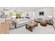 Bright living room featuring wood floors, recessed lighting, a modern sofa set, and an open concept design at 551 Belfast Dr, Gastonia, NC 28052