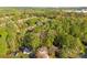 Aerial view of a quiet neighborhood surrounded by mature trees and green landscapes at 551 Belfast Dr, Gastonia, NC 28052