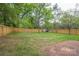 The spacious backyard is enclosed by a wooden fence at 601 Whisnant St, Shelby, NC 28150